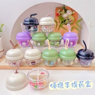 Transparent Sealed Pill Box With Rotating Lid Portable Daily Three-meal Portioning Old Man Outing Pi