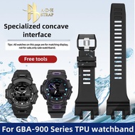 For Casio G-shock Series GBA-900 TPU Watchband Men's Waterproof Sports Bracelet GBA-900 Black Watch 
