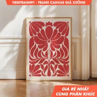 Tranh treo tường Red Christmas Norway Folk Art Christmas Folk Christmas Decor Nordic Christmas tặng