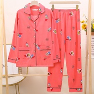 Women Comfortable Pyjamas OverSize 5XL 6XL 7XL Long Sleeve Casual Homewear Autumn Winter Pajama Sets