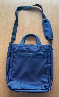 Muji 深藍色手提肩背包