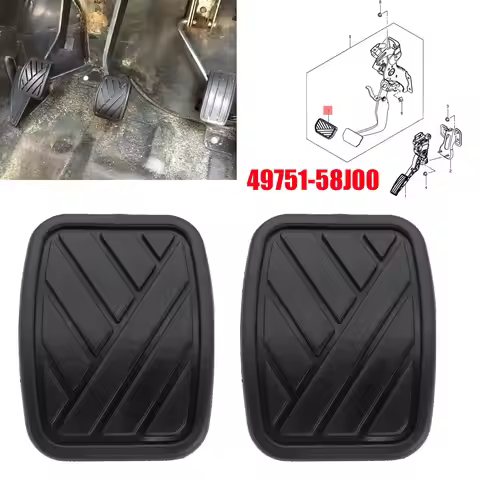 2Pcs Car Rubber Brake Clutch Foot Pedal Pad Cover 4975158J00 For Suzuki Swift Jimny Vitara Samurai E