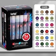 ปากกาเมจิกอะคริลิคกลิตเตอร์ Lotto 24 สี พร้อมปากกาไฮไลท์กลิตเตอร์ไหล ปากกาสีน้ำ ปากกาเลเซอร์ ปากกาเพ
