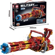 Boy Educational Assembly Gatling Machine Gun Compatible with Lego Building Block Toy Gun Model Child