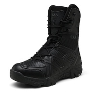 High Cut 5.AA Tactical Boots Outdoor Man's Hiking Shoes Sport Side Zip Military Combat Boots