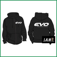 ➷ ℗ ➯ Motorsports "white EVO Helmet" Customized Hoodie Jacket with Zipper Makapal Top High Quality