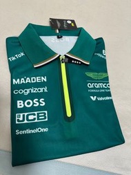 全新2025阿斯頓馬丁F1車隊POLO衫，綠色經典款，短袖設