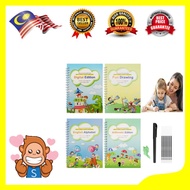 🔥HOT BOOKS🔥4 Book Magic Children 3D Copybook For Calligraphy Number English Handwriting Books Learni