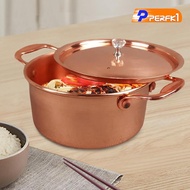 [Perfk1] Korean Ramen Pot Kimchi Soup Pot Cookware Copper Hotpot Pot Multipurpose Pot for Ramyun Pic