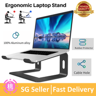 Ergonomic Laptop Stand, Aluminum Computer Riser, Ergonomic Laptops Elevator for Desk, Metal Holder Compatible with 10 to 15.6 Inches Notebook Computer