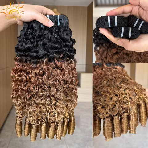 16A 1B/30/27 Color Burmese 100% Human Hair Bundles 30 inch Curly Virgin Human Hair 3 4 Bundles Women