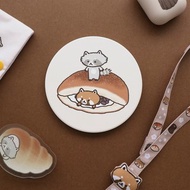 紅豆銅鑼燒陶瓷吸水杯墊