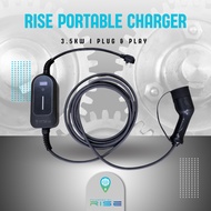 RISE EV PHEV Car Portable Charger Type 2 16A 13A 10A 8A 3 Pin Socket