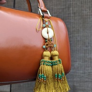 包包掛飾中國結吊飾掛飾劍穗流蘇腰佩吊墜象牙果平安扣檀香金掛飾