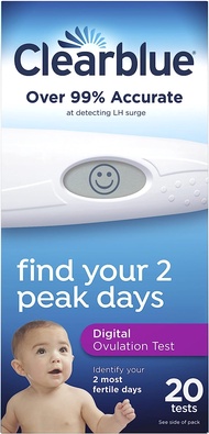 Clearblue Ovulation Predictor Kit, Featuring Ovulation Test with Digital Results, 20 Ovulation Tests