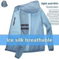 [PANDAB] Summer Sun Protection Clothing Men's Casual Waterproof Qui-drying Bicycle Hooded Jaet Plus 