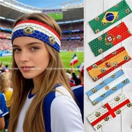 World Football Headband Fans Come on Cheering Headband Elastic Antiperspirant Sports Headband Footba