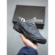 Ecco Men's Running Shoes Breathable Lightweight Casual Sports Shoes All-Match Lace-Up Lightweight Sh