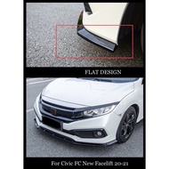 [Ready Stock] Honda Civic FC Flat Design Front Lips for New Facelift 2016 -2021