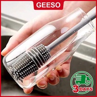 GEESO Cup Brush Insulation Cup Cleaning Artifact Long Handle Glass Brush Silicone Milk Bottle Brush 