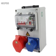 HEEPDD WALFRONT Industrial Socket Box Impact Proof ABS Portable Breaker Outlet IP44-67 Rating Suitab