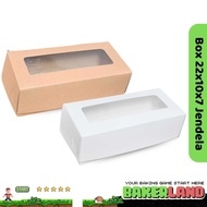 22x10x7 Window Box 22x10x7 Roll Cake Box 22x10 Roll Cake Box/ Brownie Box Window Brownies Packaging 