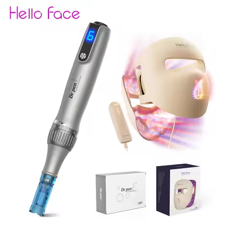 Authentic Dr. Pen M8S Microneedling Pen with Hello Face M300 Mask Needle Length 0.25 mm