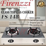 FIRENZZI GLASS TOP GAS COOKER 2 BURNER GAS STOVE FS148