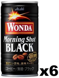 朝日 Asahi - F15452_6 朝日 Wanda Morning Shot 無糖黑咖啡 185g x (6罐裝)