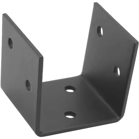 1/4PCS Black U Shaped Metal Bracket, Wind Resistant Tie for 2x4 and 2x6 Lumber, Ceiling Joist, Woode