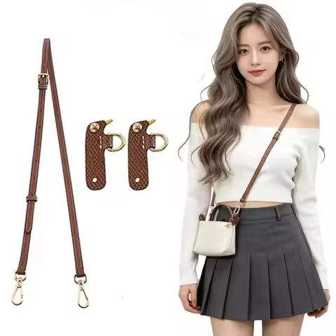 Leather Replacement Crossbody Bag Strap For Longchamp Mini Bag Shoulder Strap Without Punching Modif