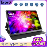จอภาพแบบพกพา Eyoyo เป็นจอแสดงผล HD 1280P ขนาด10.5นิ้ว Type-C,Mini HDMI และ USB C พอร์ตเชื่อมต่อได้ง่ายกับแล็ปท็อป,ชิ้น,โทรศัพท์,อุปกรณ์เล่นเกม,เหมาะอย่างยิ่งสำหรับการขยายหน้าจอหรือเล่นเกมระหว่างการเดินทางเพื่อธุรกิจการเดินทางหรือความบันเทิงในบ้าน