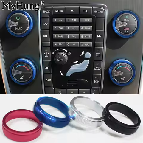For VOLVO S60 V60 XC60 S80 V40 S60L Car Air Conditioning Rotary Knob AC Knob Aluminium Alloy Heat Co