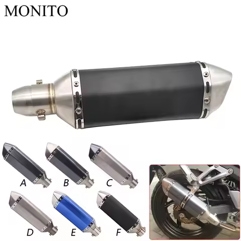 Universal Motorcycle Exhaust Dirt Bike Escape Modified Exhaust For MV Agusta Brutale 675 800 900 Suz