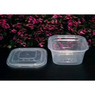 Thinwall 750ML SQ Square Plastic Lunch Box Salad Dessert Pudding Box/