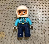 新款【點點小豆】LEGO 樂高積木 DUPLO 得寶 人偶 男生 重機 安全帽 警察 一個 如圖！
