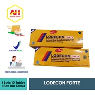 Lodecon Forte 1 strip isi 10 kaplet Obat Lodekon Porte Obat Batuk kering Batuk Berdahak