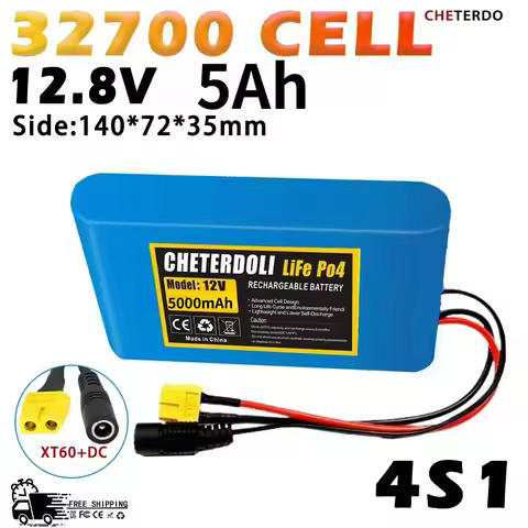 2026 Upgraded 12.8V LiFePO4 32700 Battery Pack 5Ah-15Ah with BMS for Marine, Outdoor, RV & Off-Grid 