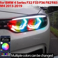 For BMW 4 Series F32 F33 F36 F82 F83 M4 2013-2019 420i 428i 430i 435i 440i M4 Style Dynamic LED Ring