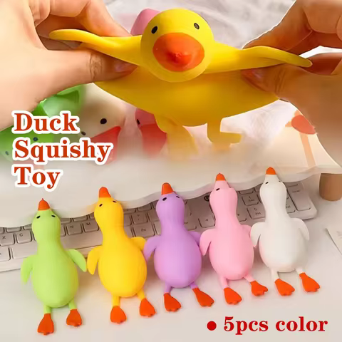 Colorful Antistress Duck Squeeze Toys Goose Kawaii Animals Vent Toys for Kids Adults Decompression S