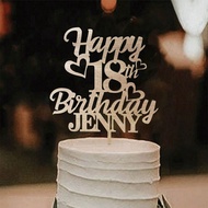 Personalized Name And Age Cake Topper Custom Happy 50th Birthday Cake Topper Anniversary, Fabulous 5