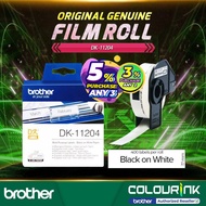 Brother Original Label Film Tape DK11204 (Black On White) QL550/QL570/QL700/QL720/QL800/QL820NWB1120