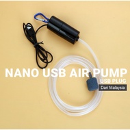 KL Ready - Full Set Quiet USB Mini Air Pump For Aquarium Fish Tank and Outdoor FIshing (power bank not included)
