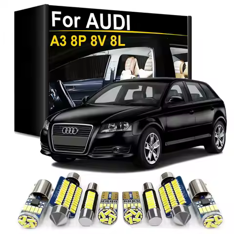 Interior LED Light Bulbs Kit For Audi A3 S3 8P 8V 8L 1996- 2004 2005 2006 2007 2008 2009 2010 2011 2