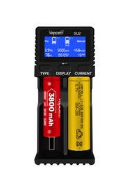 Vapcell SU2 18650 Lithium Battery Charger 2 Slot Intelligent 3A Nickel Hydrogen/Lithium Ion 26800/21