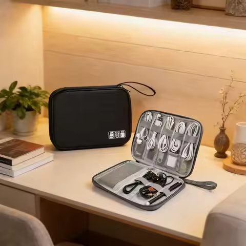 Multifunctional Digital Travel Packing Cube Space Saving Mobile hard drive Data Cable Storage Bags S