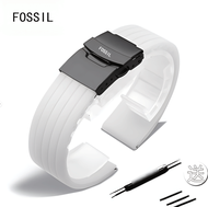 Original Fossil Silicone Strap Stripe Pattern 22mm Suitable for FS5237 FS5132 FS5241 Watches Middle 