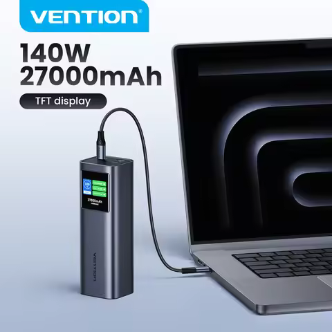 Vention 140W Power Bank 27000mAh PD3.1 Fast Charging for iPhone 17 16 Samsung S25 S24 Portable Power