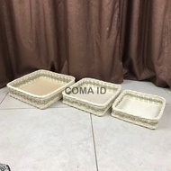 Rattan Hampers Basket (set of 3) Rattan Gift Basket/ Rattan Souvenir Basket/ Rattan Make Up Basket/