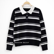 POLO Key Key Women's Long Sleeve Striped Knitted Sweater
